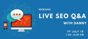 Read more about the article Webinar on SEO  QandA with Danny